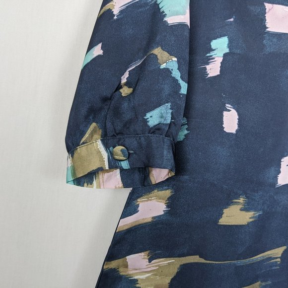 Tulle Ruffled career blouse sz S - Picture 4 of 6